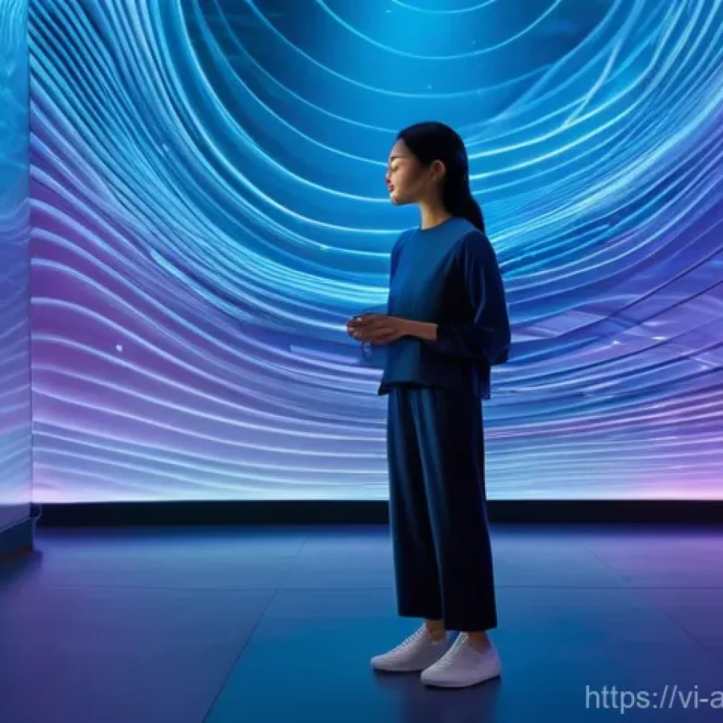 사운드 아트 프로젝트에서의 학제간 접근 - **Immersive Multi-Sensory Sound Art Experience**:
"A young Vietnamese woman, dressed in a stylis...