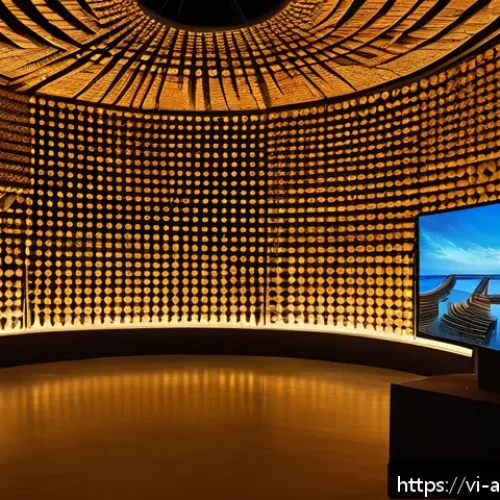Home 32 사운드 아트 프로젝트 기획서 작성법 - A modern Vietnamese sound art exhibition space featuring a diverse setup of high-quality audio equip...