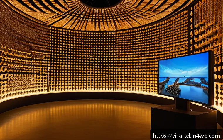 사운드 아트 프로젝트 기획서 작성법 - A modern Vietnamese sound art exhibition space featuring a diverse setup of high-quality audio equip...